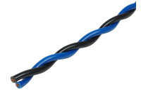 Cable de altavoz "TWISTED" para sistema de audio, 2 x 0,75 mm², azul/negro