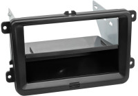 Panel 2 DIN con compartimento portaobjetos Seat - Skoda - Volkswagen - Color: Negro
