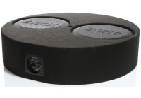 SUBCHASIS ACTIVO R-SERIES EVO Caja cerrada redonda de 14 litros con 2x R 10 FLAT EVO3-D4 + M-400.1 MD