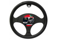 Funda para volante Carpoint con aspecto de cuero negro