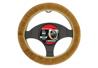 Funda para volante Carpoint de piel de oveja natural