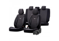 Juego de fundas de asiento de tela 'SelectedFit Sports' negras - 11 piezas
