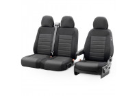 Juego de fundas de asiento de tela de diseño original 2+1 aptas para Citroën Jumpy/Peugeot Expert/Toyota Proac