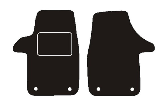 Alfombrilla delantera 2 piezas VW T5-T6 automática 2003-