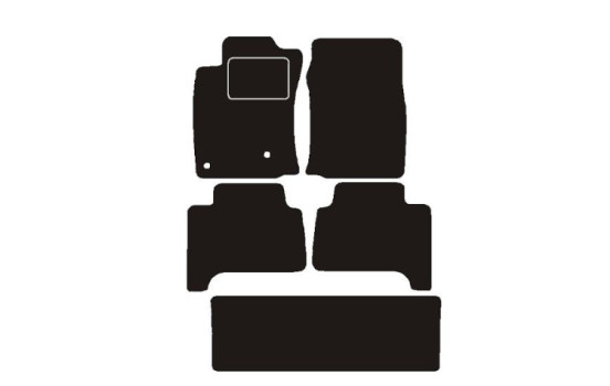 Alfombrillas compatibles con Toyota Land Cruiser Land Cruiser 7 pers. 2002 ->