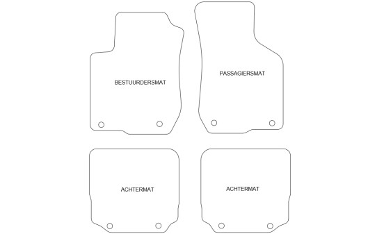 Alfombrillas de coche aptas para Audi A3 1996-2003 4 piezas, Imagen 5