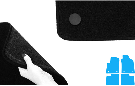 Alfombrillas de coche aptas para Fiat 500 / Cabrio 2013 - 4 piezas, Imagen 4