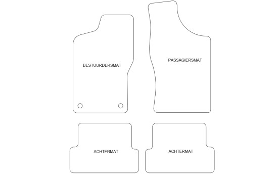 Alfombrillas de coche aptas para Fiat Cinquecento 1993 4 piezas, Imagen 2