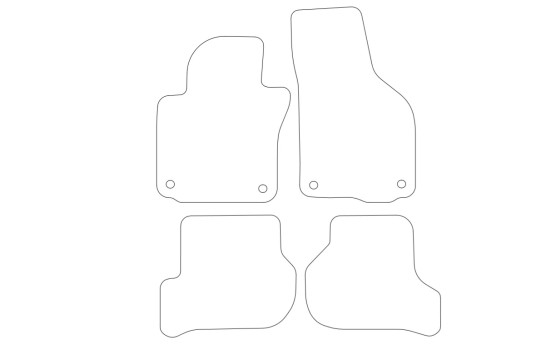 Alfombrillas de coche aptas para Skoda Octavia 2008-2012 4 piezas, Imagen 3