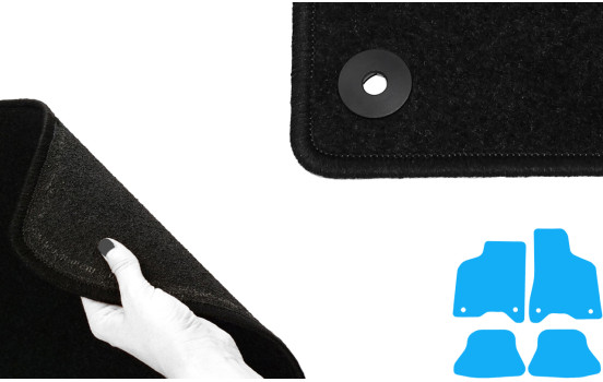 Alfombrillas de coche aptas para VW Lupo 2000-2004 4 piezas, Imagen 4