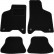 Alfombrillas de coche aptas para VW Lupo 2000-2004 4 piezas