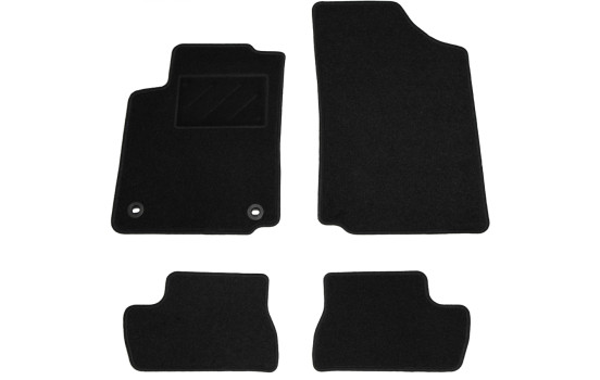 Alfombrillas de coche compatibles con Citroën C2 2002-2009, 4 piezas