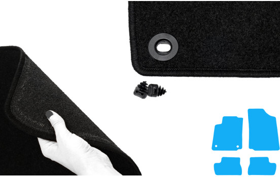 Alfombrillas de coche compatibles con Citroën C2 2002-2009, 4 piezas, Imagen 5