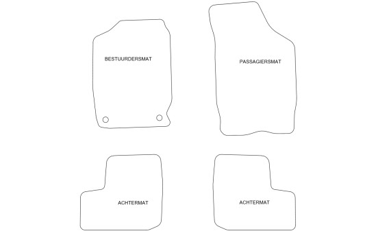 Alfombrillas de coche compatibles con Daihatsu Cuore L701 1999-2007 4 piezas, Imagen 2