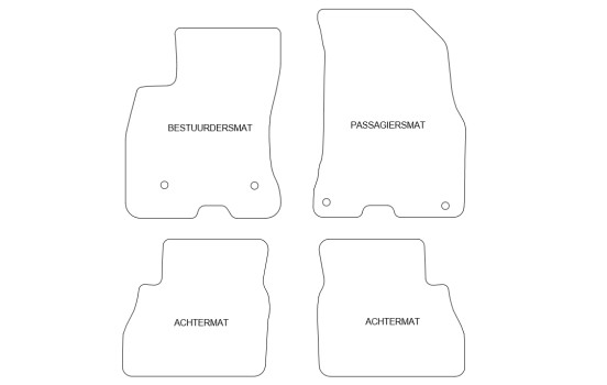 Alfombrillas de coche compatibles con Fiat Doblo 2010 - 4 piezas, Imagen 2