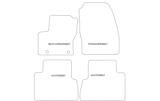 Alfombrillas de coche compatibles con Ford C-Max 2011-2013, 4 piezas, Imagen 4