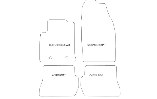 Alfombrillas de coche compatibles con Ford Fusion 2007-2012, 4 piezas, Imagen 2