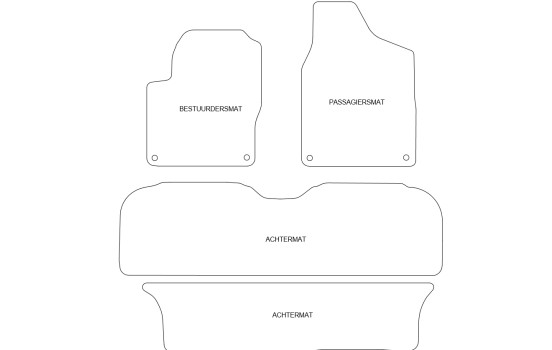 Alfombrillas de coche compatibles con Ford Galaxy 2001-2006 modelo pequeño 4-d, Imagen 2