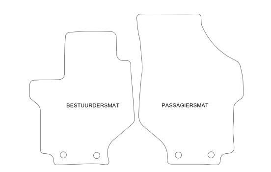 Alfombrillas de coche compatibles con Hyundai Trajet 2001, 2 piezas, Imagen 2