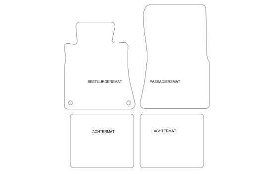 Alfombrillas de coche compatibles con Mercedes-Benz S/SE W126, 4 piezas, Imagen 2