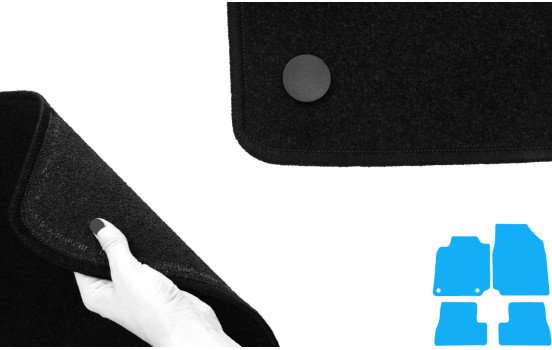 Alfombrillas de coche compatibles con Nissan Micra K12 2003-2009 4 piezas, Imagen 5