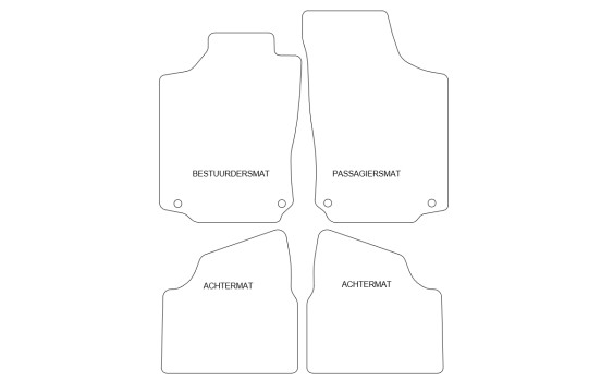 Alfombrillas de coche compatibles con Opel Corsa C 2001-2005, 4 piezas, Imagen 4