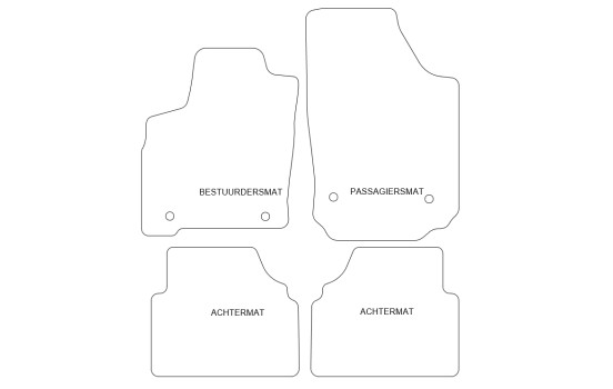Alfombrillas de coche compatibles con Opel Meriva A 2004-2010 4 piezas, Imagen 5