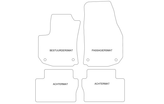Alfombrillas de coche compatibles con Opel Zafira B 2005-2011, 4 piezas, Imagen 4