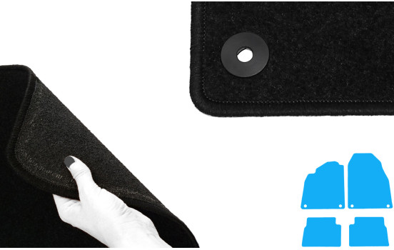 Alfombrillas de coche compatibles con Saab 9-3 Sportsedan 2003-2008, 4 piezas, Imagen 4