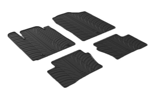 Alfombrillas de goma aptas para Kia Picanto 2017- (T-Design 4 piezas)