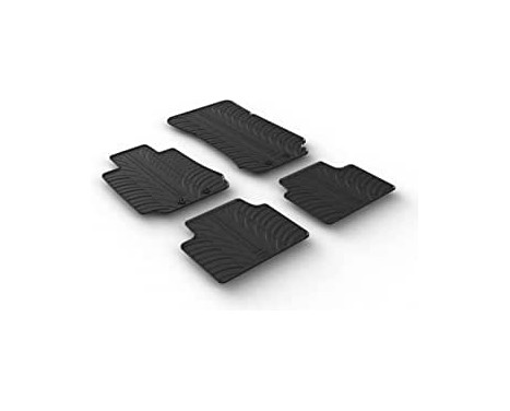 Alfombrillas de goma compatibles con Alfa Romeo Giulia Sedan 2016- (T-Design, 4 piezas)