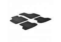 Alfombrillas de goma compatibles con Audi A3 2012- (diseño T, 4 piezas + clips de montaje)
