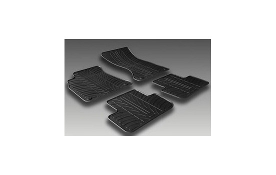Alfombrillas de goma compatibles con Audi A3 2012- (diseño T, 4 piezas + clips de montaje), Imagen 2