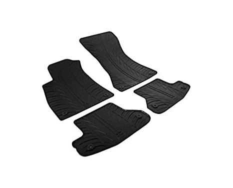 Alfombrillas de goma compatibles con Audi A5 Coupé 12/2016- (diseño T, 4 piezas + clips de montaje)