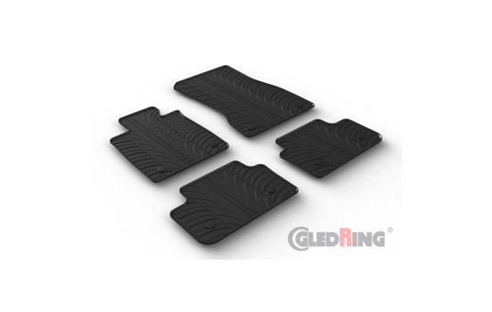 Alfombrillas de goma compatibles con BMW Serie 5 G60 Sedán 2023 (excl. i5) (4 piezas con perfil en T + clips de montaje