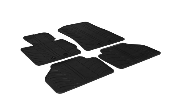 Alfombrillas de goma compatibles con BMW X4 F26 2014- (T-Design, 4 piezas + clips de montaje)