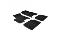 Alfombrillas de goma compatibles con Chevrolet Aveo 2006-2011 (diseño T, 4 piezas)