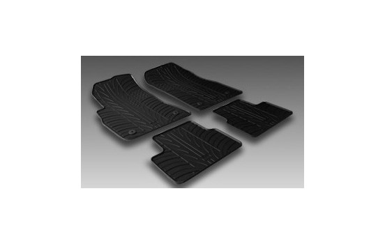 Alfombrillas de goma compatibles con Chevrolet Cruze 2009- (Diseño T, 4 piezas + clips de montaje), Imagen 2
