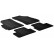 Alfombrillas de goma compatibles con Chevrolet Orlando 2010- (T-Design 4 piezas + clips de montaje)