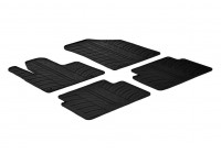 Alfombrillas de goma compatibles con Citroën C5 a partir de 2008 (diseño T, 4 piezas + clips de montaje)