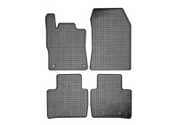Alfombrillas de goma compatibles con Citroën C5 X 2021- (4 piezas con puntos de fijación)