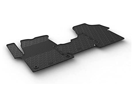 Alfombrillas de goma compatibles con Citroën Jumpy / Peugeot Expert (G-Design 3 piezas + clips de montaje)