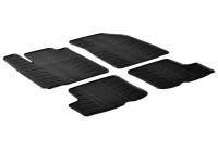 Alfombrillas de goma compatibles con Dacia Sandero 2008- (T-Design 4 piezas + clips de montaje)