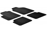 Alfombrillas de goma compatibles con Fiat 500 2007-2012 (perfil T, 4 piezas)