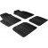 Alfombrillas de goma compatibles con Fiat Panda 2003-2011 (perfil T, 4 piezas)