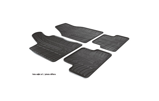 Alfombrillas de goma compatibles con Fiat Punto 2014- (T-Design 4 piezas + clips de montaje), Imagen 2