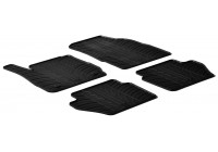 Alfombrillas de goma compatibles con Ford Fiesta VII 2008- (T-Design, 4 piezas + clips de montaje)