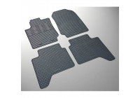 Alfombrillas de goma compatibles con Ford Ranger 2012- (4 piezas con puntos de montaje)