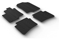 Alfombrillas de goma compatibles con Hyundai Bayon 2021- (T-Design 4 piezas + clips de montaje)