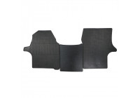 Alfombrillas de goma compatibles con Hyundai H350 2015- (3 piezas con puntos de montaje)